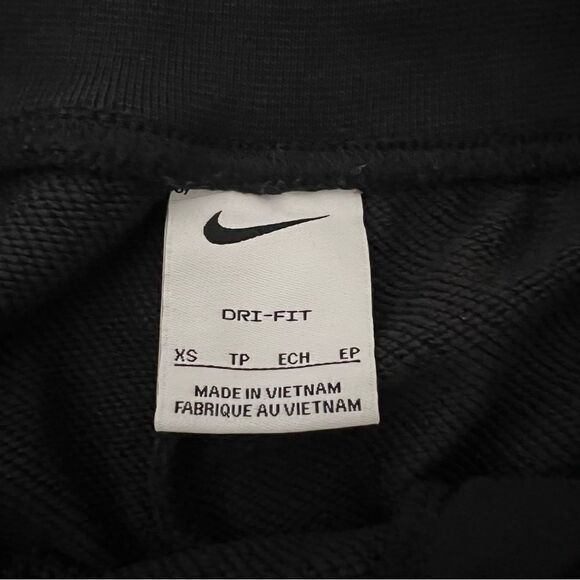 Nike Dri-Fit Shorts Women XS Black Elastic Waist Drawstring Cotton Blend Pockets - Picture 7 of 12
